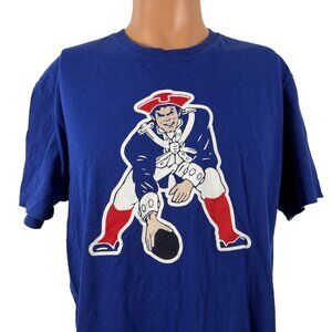 New England Patriots T Shirt Mens Size XL NFL Football Retro Logo Blue